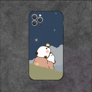 Ốp Điện Thoại BUBU D-DUDU Hoạt Hình Dễ Thương TP-2 Cho iPhone 17,15,13,12,11, Plus, Pro Max, XS, X, XR, SE, Mini, 8,7 Vỏ Silicon Mềm Màu Đen