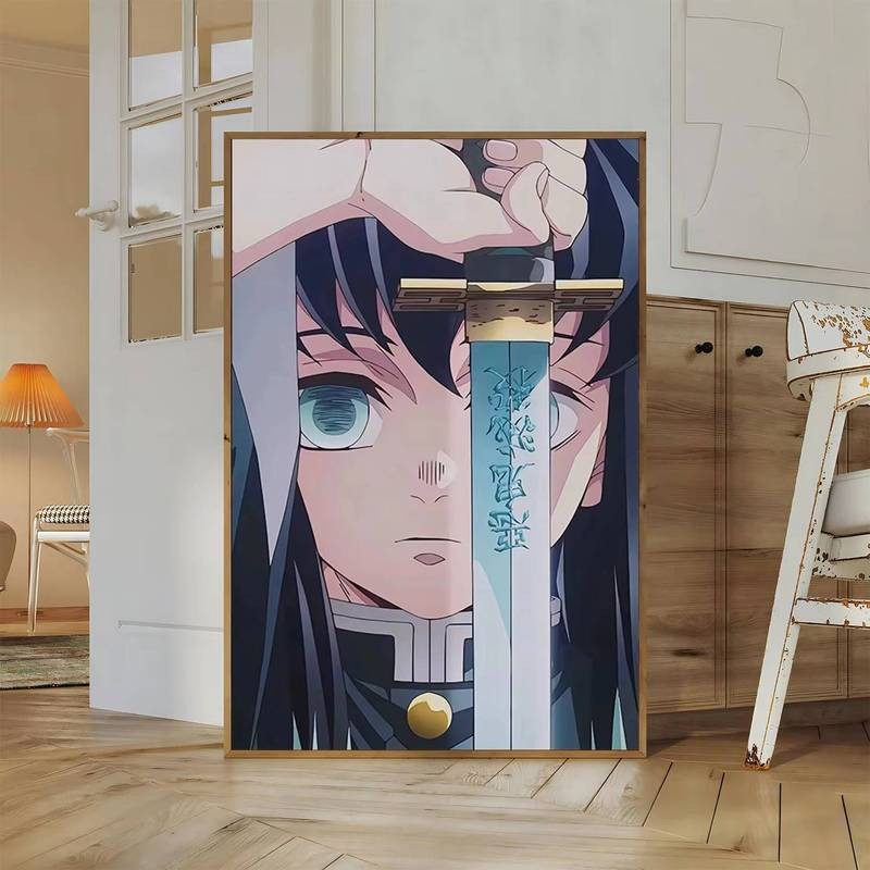 Tokito Muichiro Demon Slayer anime poster canvas Nghệ Thuật Trang Trí Tranh Quà Tặng Trang Trí Nhà Tranh