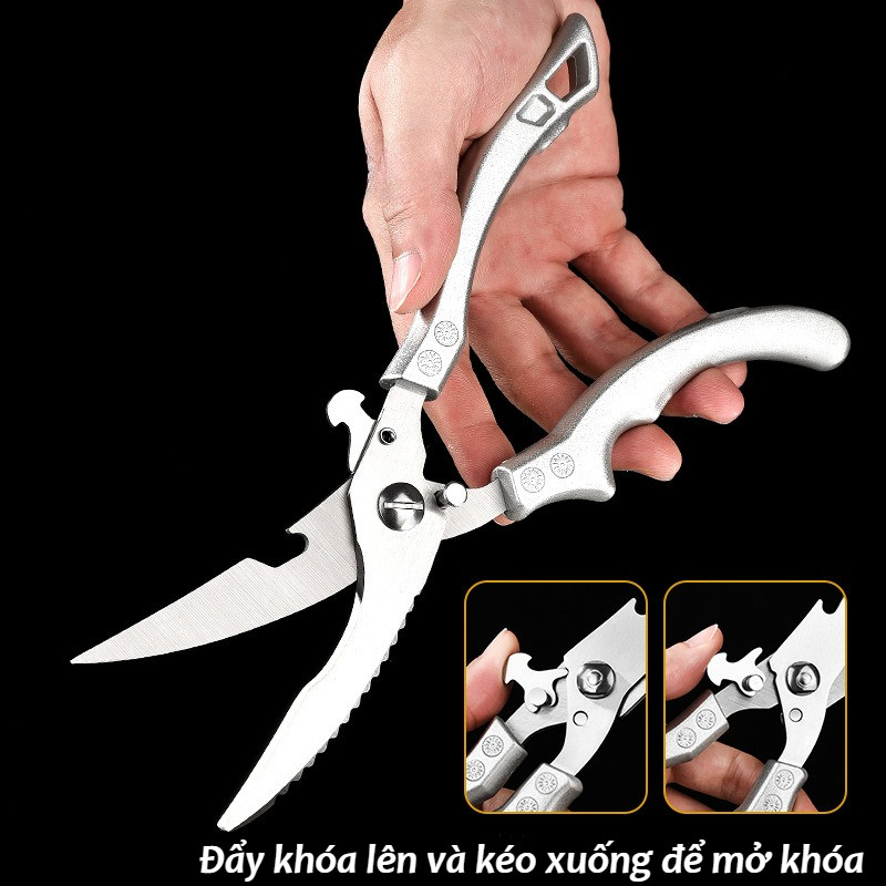 Kéo Cắt Gà,Cắt Xương Siêu Bén Đa Năng,Kéo Cắt Gà & Cạo Vảy Cá ,Siêu Bền