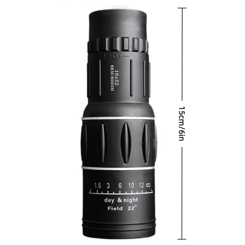 Kính thiên văn một mắt JIGK, Phạm vi Zoom HD công suất cao 16x52, Kính viễn vọng gián điệp ban đêm lấy nét kép tầm xa ngoài trời