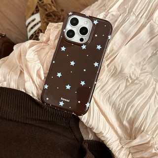 Ốp điện thoại Cho iPhone 16 15 14 13 Pro Max IMD Ốp điện thoại Có Bảo Vệ Camera Y2K Bé Gái Nâu Xanh Ngôi Sao Mềm IMD Apple iPhone Case