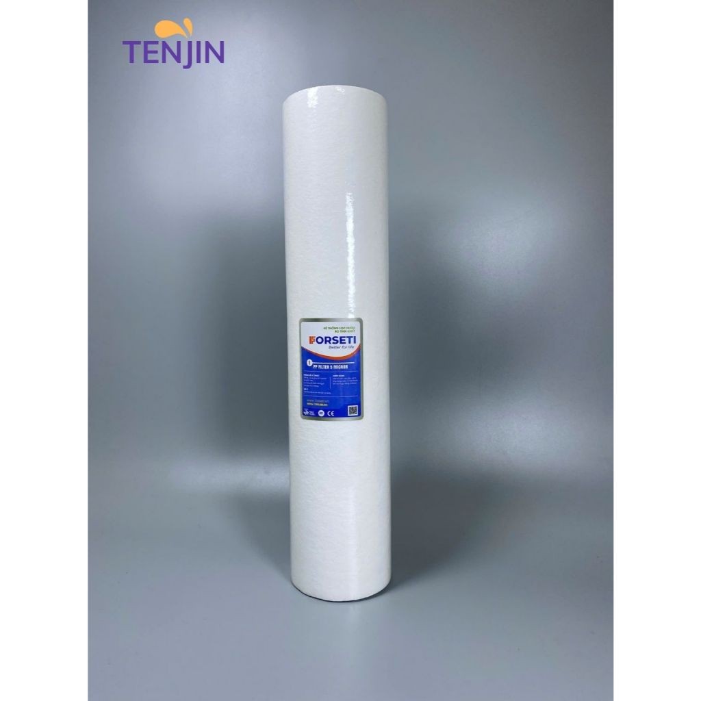 Lõi Lọc FORSETI 20 Inch Béo Đầu Nguồn PP5 Lọc Hiệu Quả Bụi Bẩn Trên 5 Micromet
