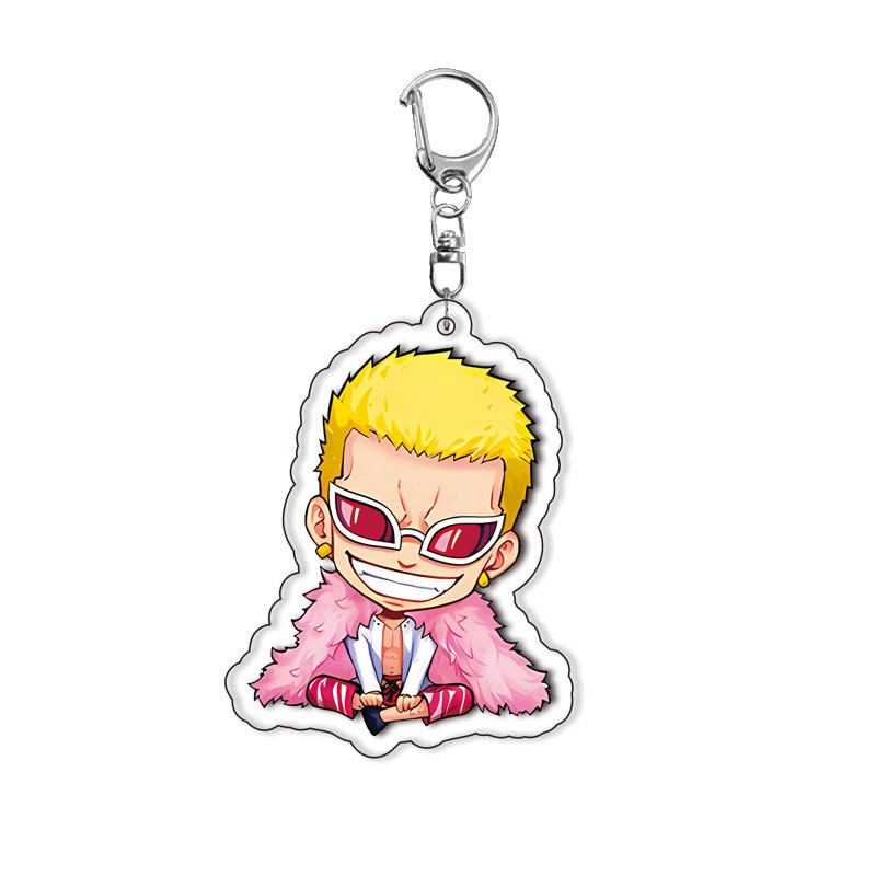 HK1 ONE PIECE Acrylic Móc Khóa Khỉ D Luffy Mặt Dây Chuyền Roronoa Zoro Túi Phụ Kiện Anime Ngoại Vi KH1