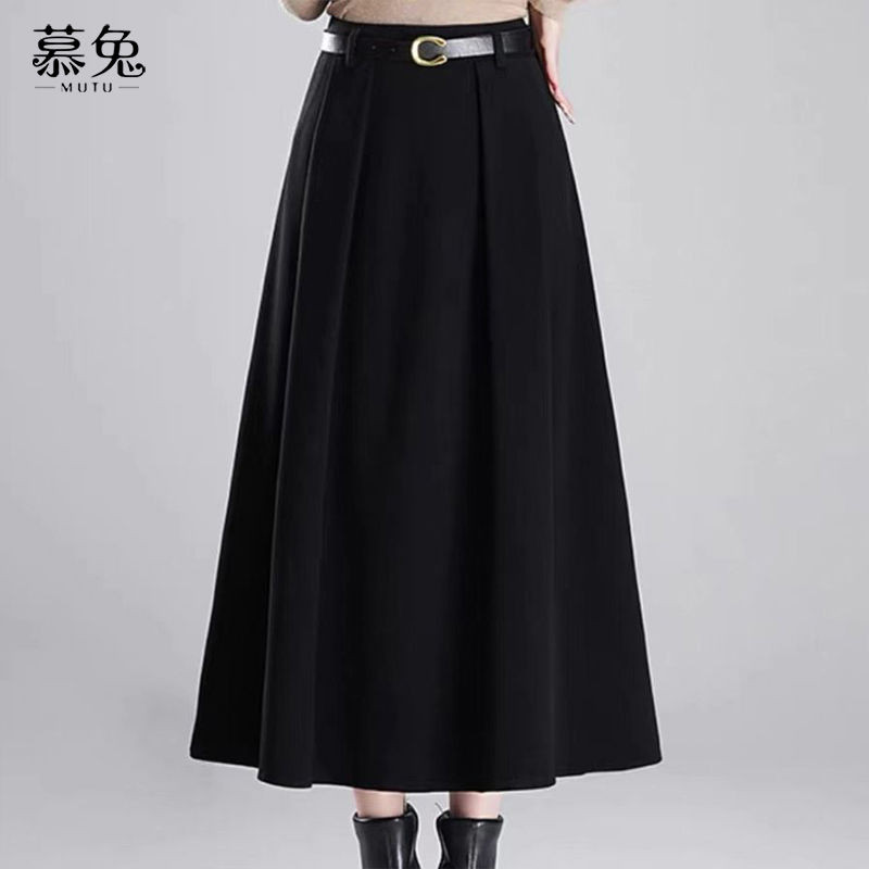 Mutu Pháp Retro Xếp Ly Váy Nữ Mùa Xuân 2026 Phong Cách Mới Cao Cấp Ôm Hơn Nhìn Giữa Chiều Dài Len Chữ a Váy