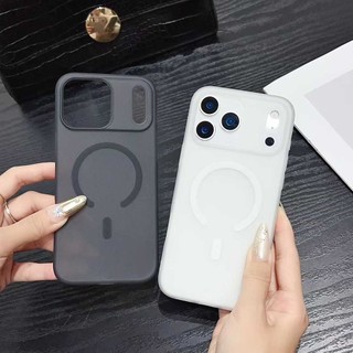 Ống điện thoại cứng PC trong suốt siêu mỏng từ tính cho iPhone 17 Air 16 15 14 13 12 11 Pro Max 14 15 Plus Ống sau trong suốt