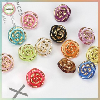SAFENH - 30 Chiếc Nút Áo Hình Hoa Hồng Acrylic, Phụ Kiện Handmade DIY