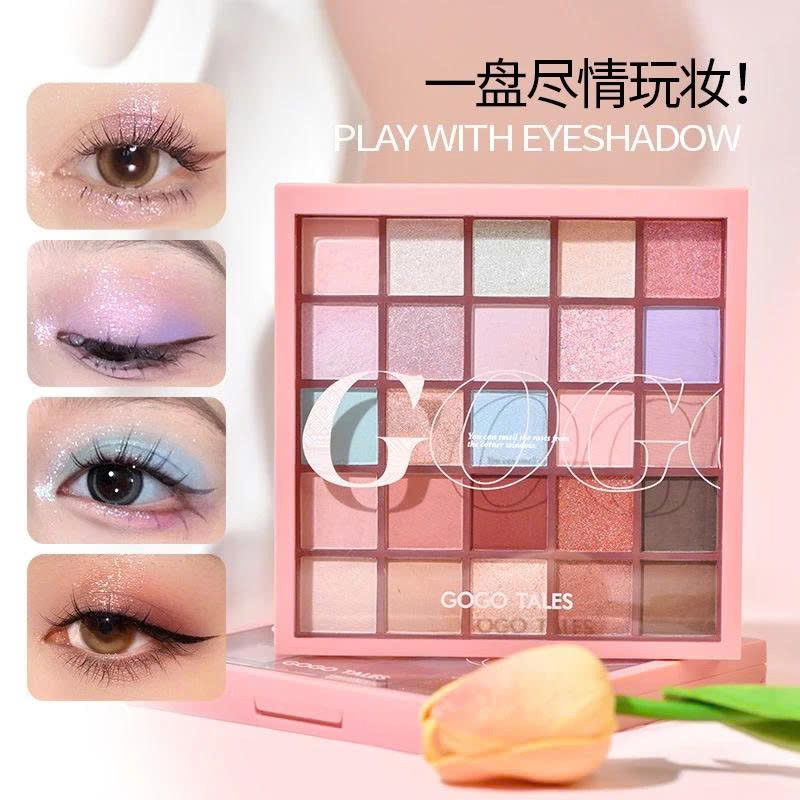 Bảng phấn mắt GOGO TALES GT282 phấn mắt 25 ô bền màu lâu trôi