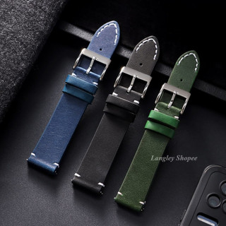 Smile Stitches Dây đeo đồng hồ da thật 12 / 14 / 16 / 18 / 20 / 22 / 24mm Mỏng Phát hành nhanh Da bò Dây đeo đồng hồ Vòng đeo tay Dây đeo đồng hồ nam nữ Dây đeo cổ tay