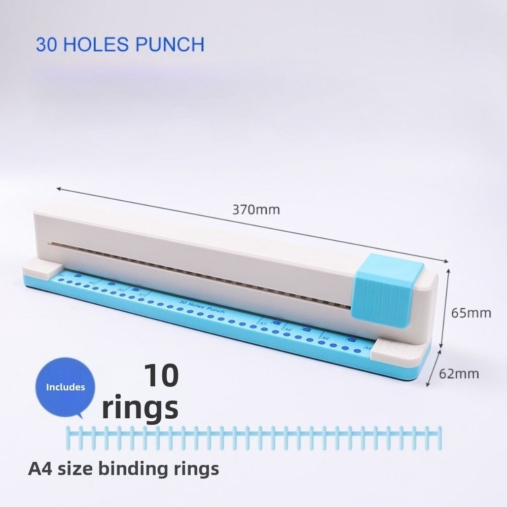 Máy đục lỗ giấy HIGHVIEWLS, Máy đục lỗ giấy nhẹ 30 lỗ, Máy đục lỗ cổ tài liệu hiệu quả Đồ dùng văn phòng