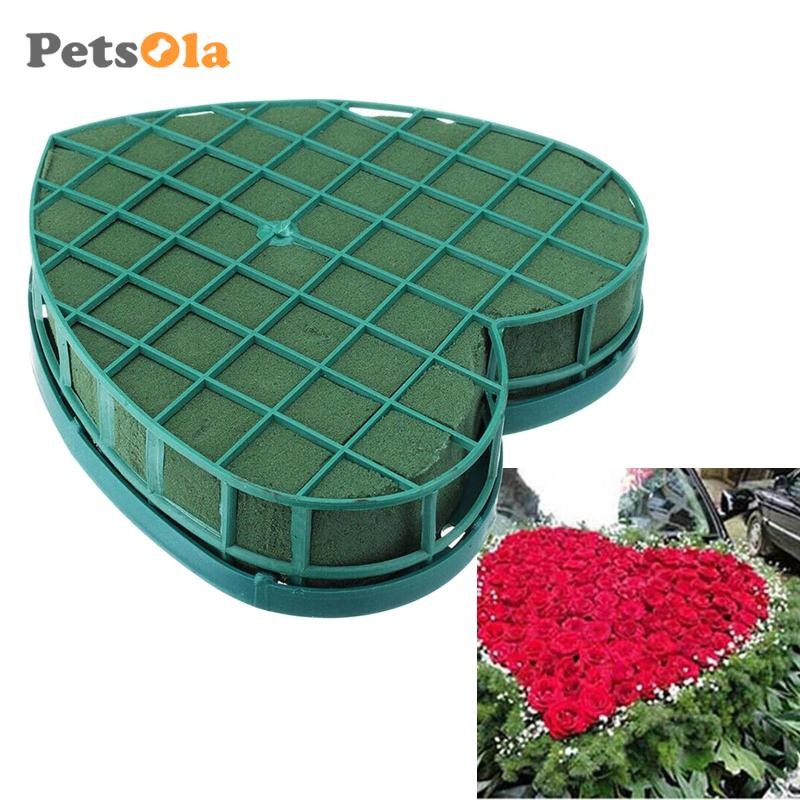 Khối xốp hoa PETSOLA Giá đỡ hoa hình trái tim cho hoa tươi