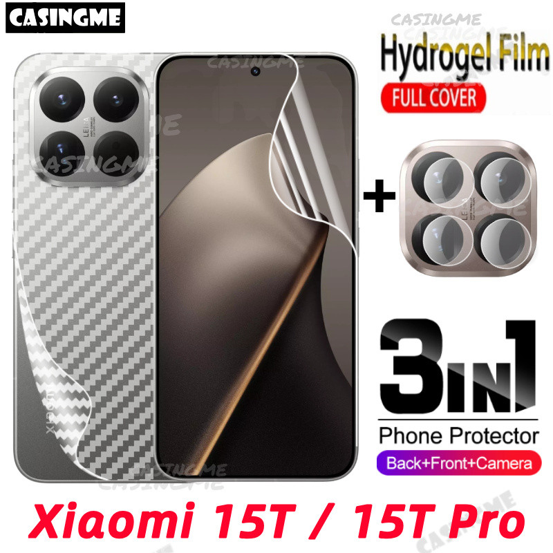 Xiaomi 17T 15TPro 202 Mặt Trước Mặt Sau Full Cover Bảo Vệ Hydrogel Cho Xiaomi 15T 15T 15 T T15 15TPro Xiaomi15T Pro Không Kính Cường Lực Phía Sau Camera Bảo Vệ Màn Hình
