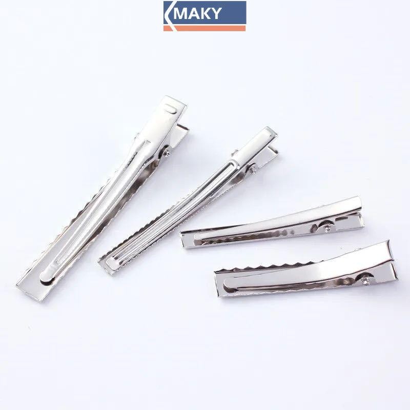 Onetimingcool 50 Chiếc Kim Loại Cá Sấu Kẹp Tóc Nơ Răng Barrette Cá Sấu Kẹp DIY Kẹp VN