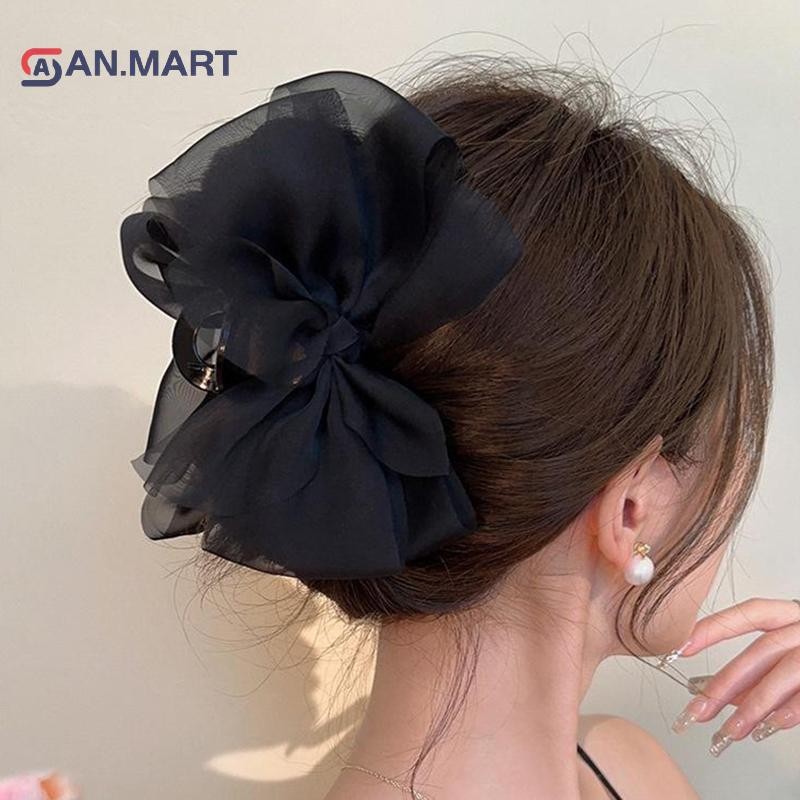 Bigdealssuper Thời Trang Lưới Nơ Kẹp Nữ Đuôi Ngựa Bím Tóc Cô Gái Thanh Lịch Phụ Kiện Tóc Quà Tặng Kẹp Mũ Siêu
