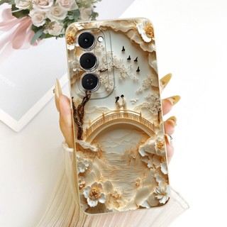 Ốp Lưng Hoa Cúc Cho Samsung Galaxy A13 A14 A24 A34 A54 A15 A25 A35 A55 A16 A26 A36 A56 5G Vỏ Silicon Mềm Sơn Thời Trang