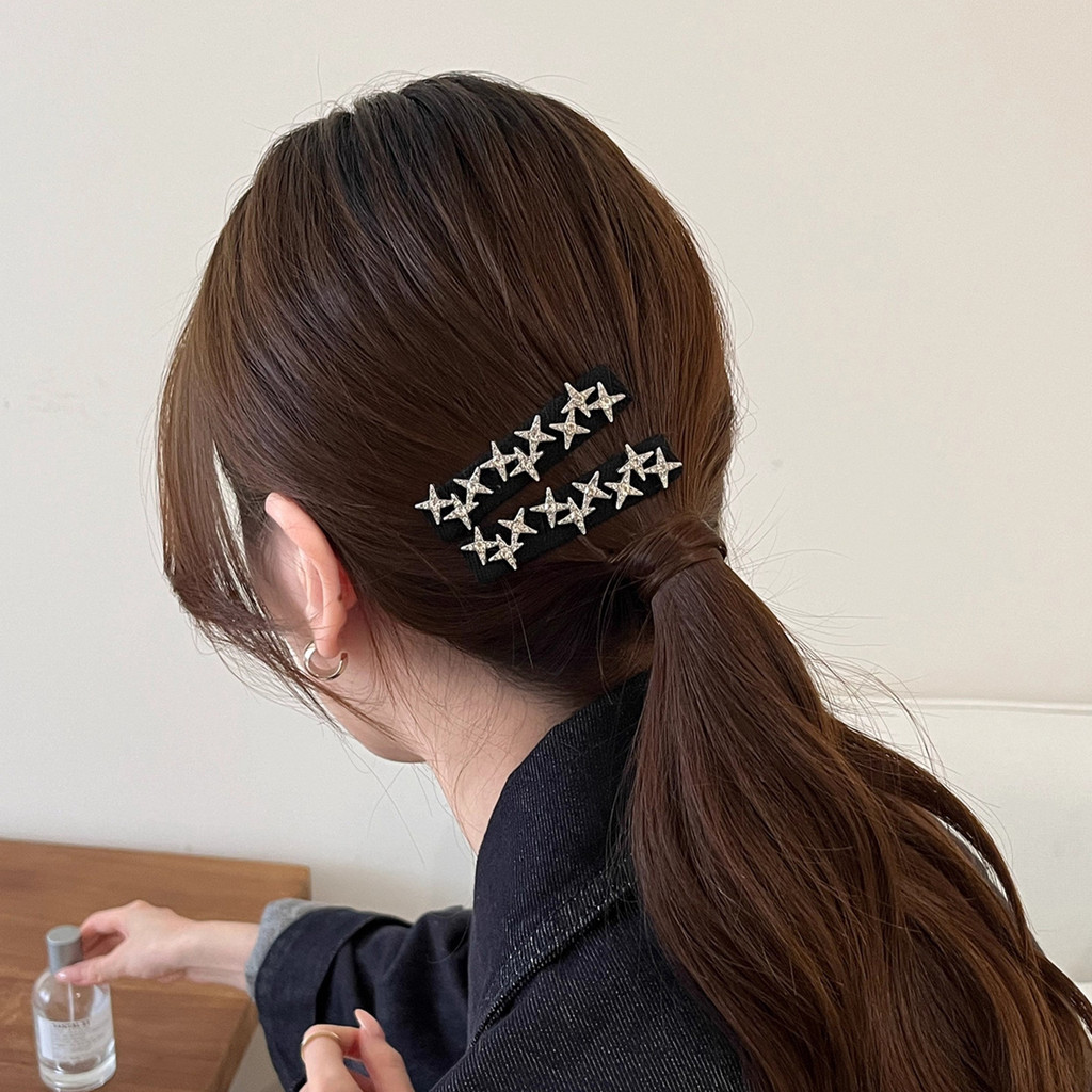 Kẹp Tóc Nữ Sáng Bóng Kim Cương Giả Ngôi Sao Kẹp Tóc BB Clip