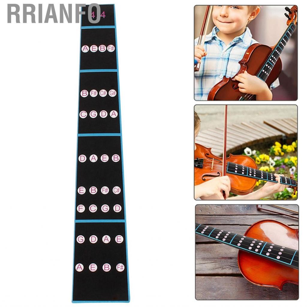Rrianfo Rrianfo Violin Finger Sticker Ghi chú ngón tay Biểu đồ nhãn Biểu đồ có thể tháo rời 4/4 cho người mới bắt đầu thực hành màu đen