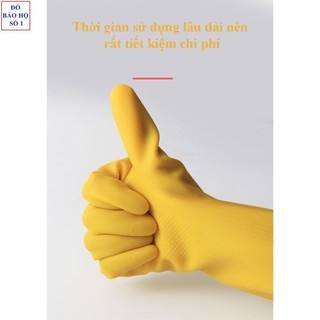 [10 ĐÔI] Bịch 10 đôi găng tay cao su Sắc Cầu Vồng dài 32cm size L, M, S. găng tay rửa bát, rửa chén