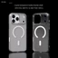 Mikaren iPhone 17 pro max Ốp Lưng Điện Thoại Pha Lê Từ Tính Trong Suốt Mờ Tích Hợp Nút AG 16Pro 15 14PM Vỏ Bảo Vệ Chống Sốc