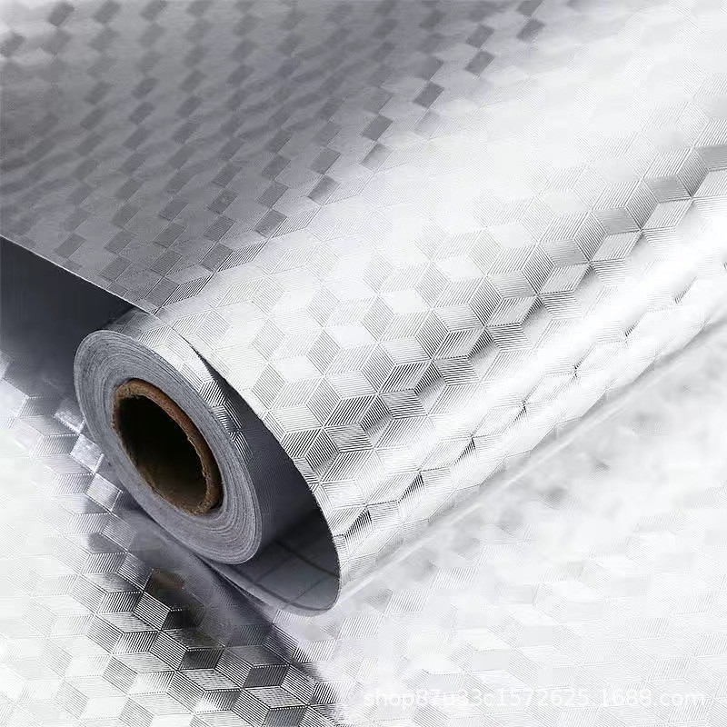 Miếng dán nhôm chống dầu chống nước | Dán tủ bếp, mặt bàn, ngăn kéo | Chịu nhiệt, dễ lau chùi, keo dán tự dính