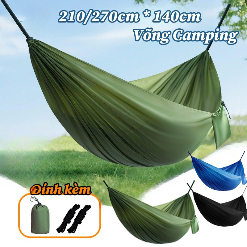 Võng Du Lịch Camping Ngoài Trời – Võng Vải Canvas Gấp Gọn, Siêu Bền, Thoáng Mát, Dã Ngoại Cắm Trại / Câu Cá