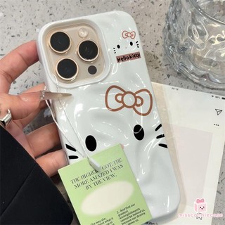 Ốp Lưng Cho IPhone 7Plus 17 15 16 13 11 14 12 Pro Max 16 15 8 Plus XS XR X MAX Hoạt Hình Đơn Giản Ngọt Ngào Hello Kitty Sóng Bóng Ruffle Vỏ Nước