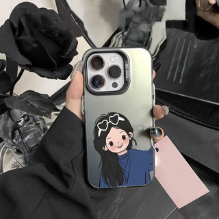 Cặp Đôi Cô Gái IMD Ốp Lưng Điện Thoại iPhone 17 16 15 14 13 12 11 Pro Max Plus X Xr Xs Max 7 8 Plus Ốp Điện Thoại