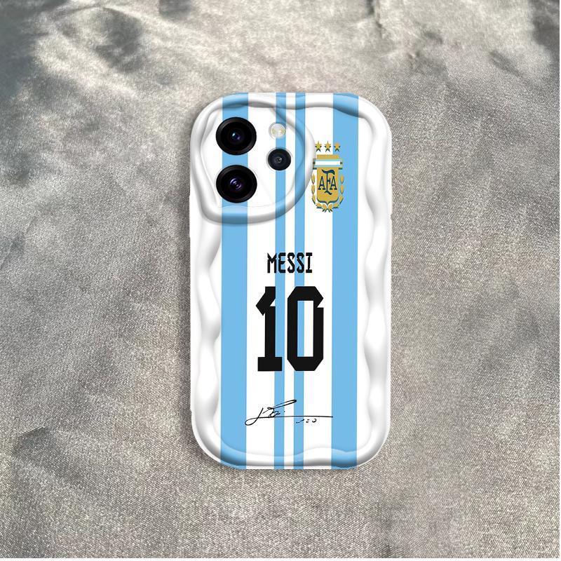 Vỏ Silicon Hoạt Hình Cho OPPO Reno Reno 14 15 Pro Mini 15F 14F 13F 3D Vỏ Điện Thoại Mềm TPU NO.10 Bóng Đá World Cup Messi Ốp Lưng Chống Sốc