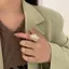 PNPIA- Nhẫn Ngọc Trai Mới Tuyên Bố Hình Dạng Nhẫn Có Thể Điều Chỉnh Cho Nữ Hàn Quốc Nhẫn Ngón Tay Trang Sức Thời Trang Nữ Tặng Đảng Phụ Kiện Sang Trọng