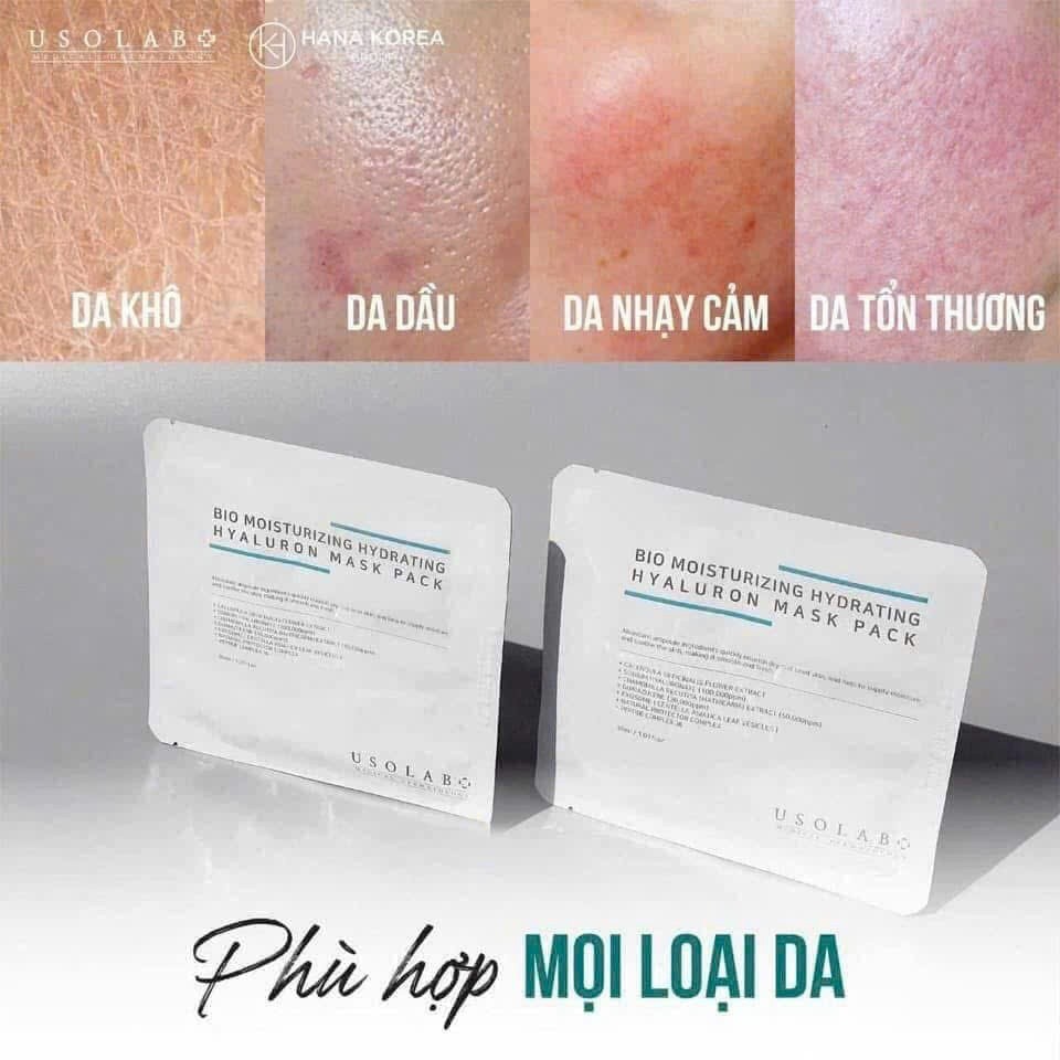 [HÀNG CÔNG TY] Mặt Nạ Hyaluronic Cấp Nước Tức Thì USOLAB Bio Moisture Hyaluron Premium Mask Pack 30ml