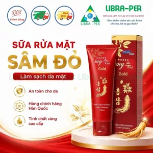 Sữa Rửa Mặt Sâm Đỏ Hàn Quốc My Gold Tuýp 130ml An Toàn Cho Da Nhạy Cảm Và Da Dầu