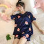 Bộ Đồ Ngủ Nữ Mùa Hè Ngắn Tay Kiểu Mỏng Giả Lụa Dễ Thương Cho Nữ Học Sinh Mùa Hè Bộ Hai Chiếc