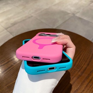 Sạc Không Dây Bạc Hà Xanh Thật Chất Lỏng Silicon Ốp Lưng Điện Thoại iPhone 17Promax 17Pro 16 Pro Max Chống Sốc Nam Nữ Vỏ Di Động