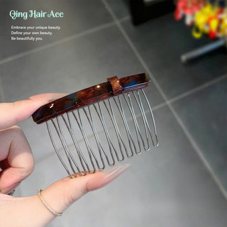 Lược Upside Down Acetate Màu Cà Phê Hổ Phách, Phụ Kiện Tóc, Mũ Đội Đầu Mùa Hè