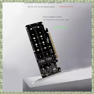 Thẻ NVME 4 chiều hai mặt PCIeX16 sang M.2 M-Key NVMEx4SSD 2U Bộ chuyển đổi mở rộng mảng máy chủ Thẻ chia