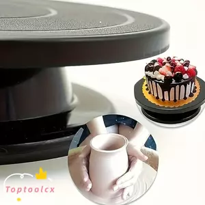 TOPTOOLCX Xoay Trang Trí Bánh Đứng, DIY 11Inch Bánh Bàn Xoay, Dụng Cụ Nướng Bánh Nhựa Phụ Kiện Nhà Bếp Tranh Xoay Bàn Xoay