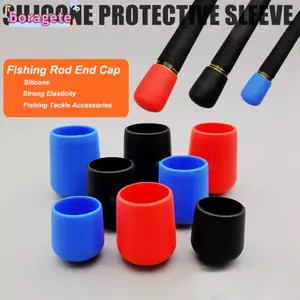 BORAGETE Cần Câu Đuôi Cắm, Silicone Độ Đàn Hồi Mạnh Mẽ Cần Câu Cá Nắp Cuối, Nhiều Màu Sắc Câu Cá Phụ Kiện