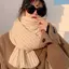 Siyuyan Khăn quàng cổ Hàn Quốc dành cho nữ Mùa thu đông Khăn quàng cổ dệt kim nhiệt thiên tính Khăn Unisex Khăn quàng cổ dài Ấm hơn Quà tặng VN