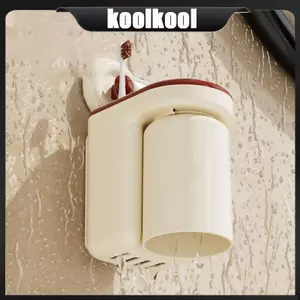 Giá đỡ cốc đựng bàn chải đánh răng treo tường Kool không cần khoan cho phụ kiện phòng tắm
