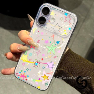 Ốp Lưng Cho IPhone 13 17 16 11 15 12 14 Pro Max 16 15 Plus 17Air Ốp lưng mờ siêu mỏng họa tiết ngôi sao nhiều màu