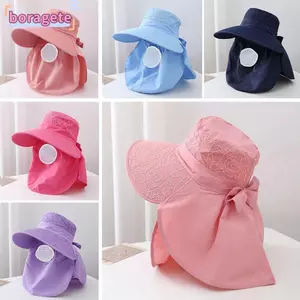 Mũ Nữ BORAGETE, Vành Rộng Mặt Và Cổ Bảo Vệ Mũ Chống Nắng, Nắp Tai Ngoài Trời Chống Tia UV Ren Mũ Chống Nắng Câu Cá Đi Bộ Đường Dài