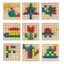 CANAMEK Gỗ Sáng Tạo Blos Xếp Hình Trẻ Em Montessori Màu Sắc Phù Hợp Với Giáo Dục Sớm Đồ Chơi Giáo Dục Trẻ Em Trò Chơi Thông Minh CSF
