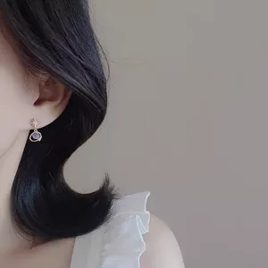 Series Bầu Trời Đầy Sao ~ Bông Tai Mini Xanh Niche Cao Cấp Phù Hợp Với Tính Khí Đơn Giản Bông Tai Aquamarine 6.16