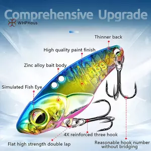 < WHPHous-t > 1 Chiếc 3.5-15g Kim Loại Spinner Mồi Câu Cá VIB Thìa Mồi Câu Cá Crankbait Bass Nhân Tạo Mồi Cứng Cicada VIB Câu Chuyện Câu Cá Đẹp