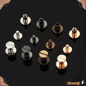 CHEESELY 10 Chiếc 5 / 6.5 / 8 Mm Dây Đeo Đinh Tán Vít Đồng Móng Tay Hành Lý Thủ Công Vải Nút Đầu Tròn Vít