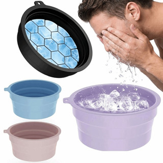 Bát tắm đá mặt OIWLSAX321, Khay đá tích hợp Chậu đá di động bằng silicon, Bát nhúng mặt đa chức năng có thể gập lại cho nữ Cô gái