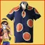 GC1 Một Mảnh ĐỎ Khỉ D Luffy Trang Phục Hóa Trang Áo Sơ Mi Hướng Dương Tay Ngắn Halloween Trang Trí Bãi Biển Hoa Áo Sơ Mi GC1