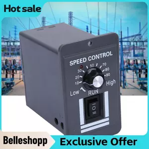 Belleshopp Bộ điều khiển tốc độ động cơ chổi than DC 12-60V CW CCW Công tắc đảo ngược