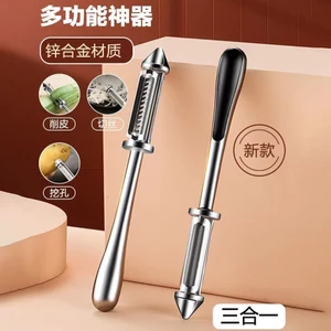 Dụng cụ gọt vỏ hai mặt gia đình Đa chức năng Máy gọt vỏ hợp kim kẽm ba trong một Máy gọt vỏ rau củ khoai tây 2TLS