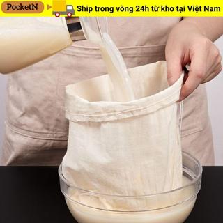 Túi lọc POCKETN pha lạnh vải phô mai, khăn phô mai di động, tái sử dụng