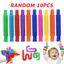 Đồ chơi Fidget giác quan IFASIN, Kỹ năng vận động tinh tốt Kết nối ống Pop xoắn co giãn, Ống nhựa vui nhộn Giảm căng thẳng Ống Pop đầy màu sắc Đồ chơi cảm giác cho ADHD và tự kỷ